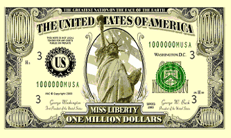 Million dollar bill flag