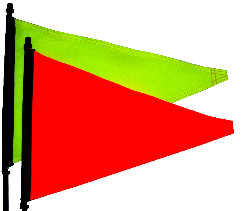 NEW 7 ft Red Pennant Flag 1 Pc 5/16" Whip Flag Pole no Mounting Hardware 