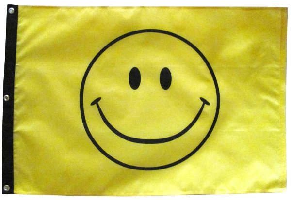 smiley face side by side flag